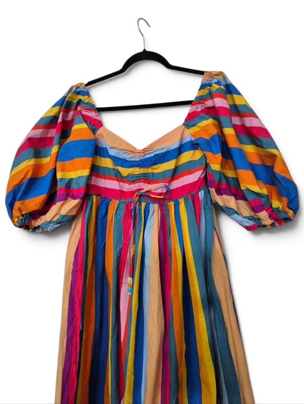 FARM Rio Striped Scarf Maxi Ruffled Dress XS - Picture 5 of 7